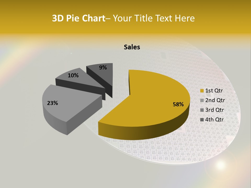 A Round Object With A Rainbow In The Background PowerPoint Template