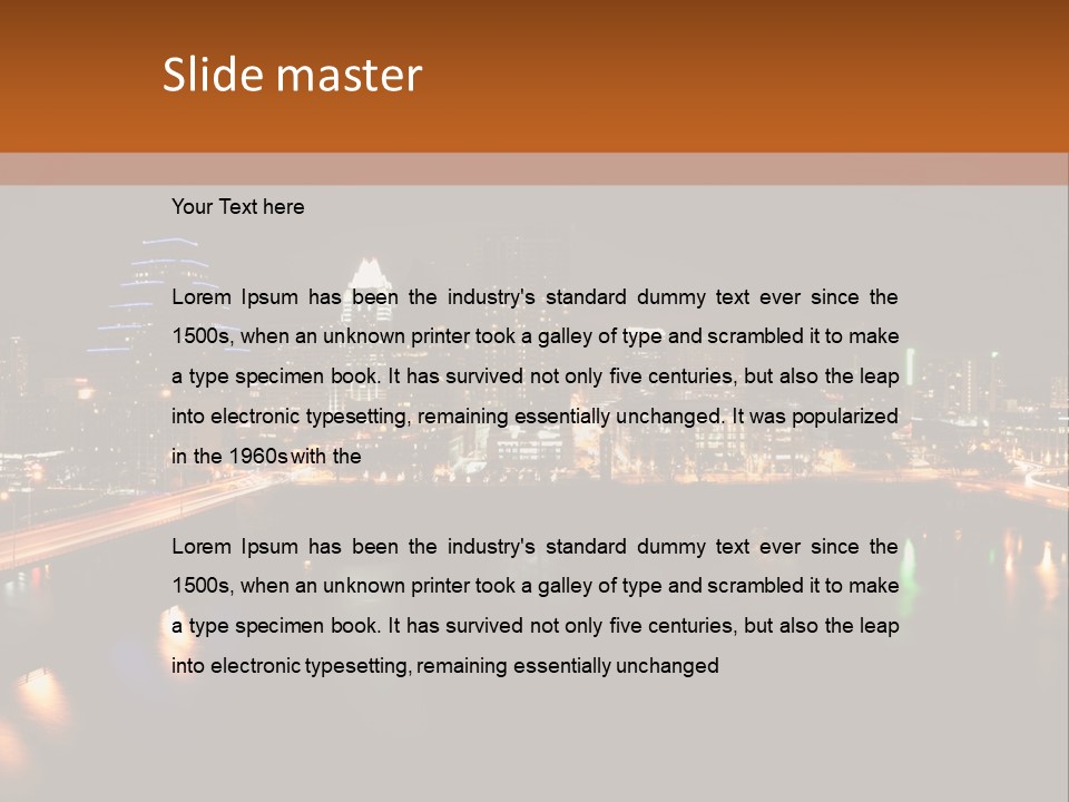 Cityscape Metropolis Lifestyle PowerPoint Template