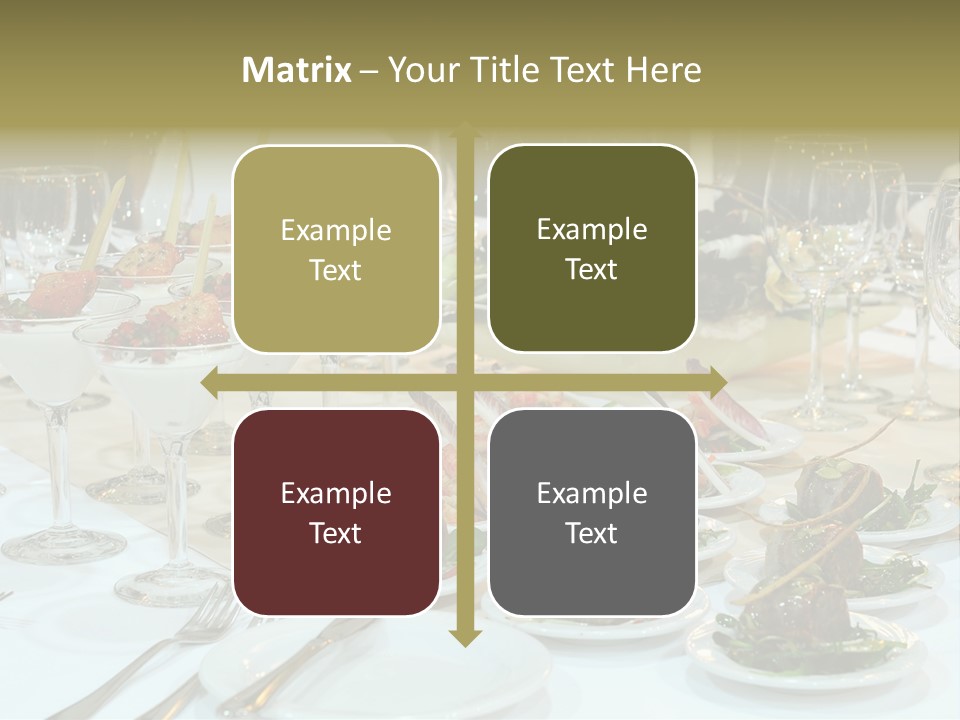 A Table Topped With Plates Of Food And Wine Glasses PowerPoint Template