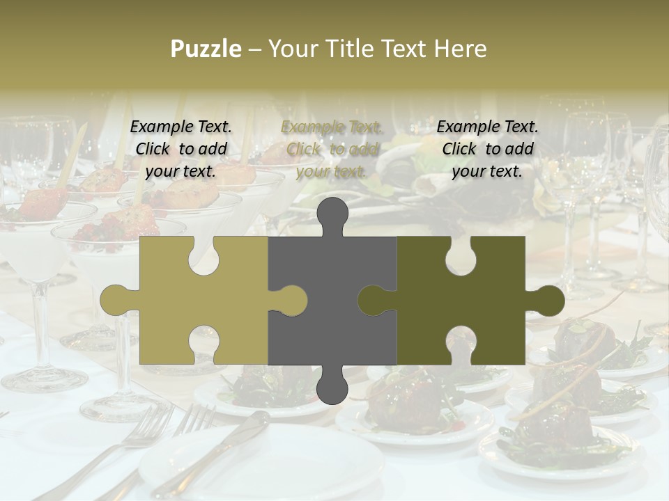 A Table Topped With Plates Of Food And Wine Glasses PowerPoint Template