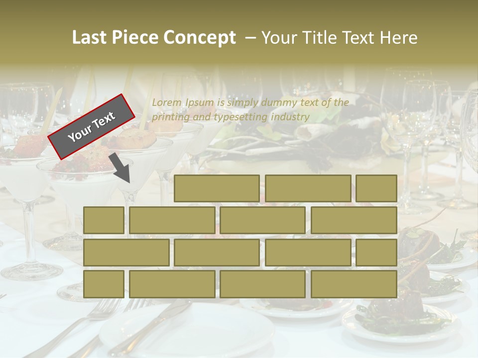 A Table Topped With Plates Of Food And Wine Glasses PowerPoint Template