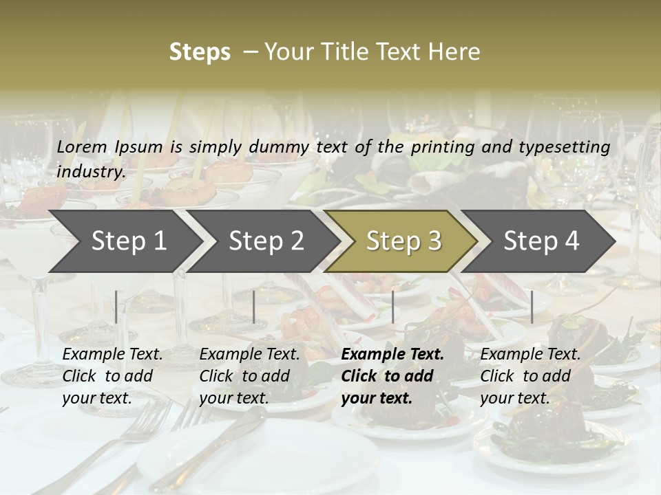 A Table Topped With Plates Of Food And Wine Glasses PowerPoint Template