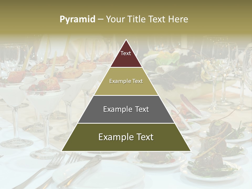 A Table Topped With Plates Of Food And Wine Glasses PowerPoint Template