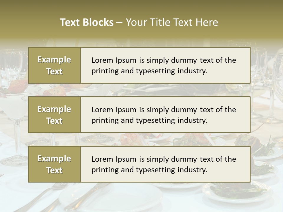 A Table Topped With Plates Of Food And Wine Glasses PowerPoint Template