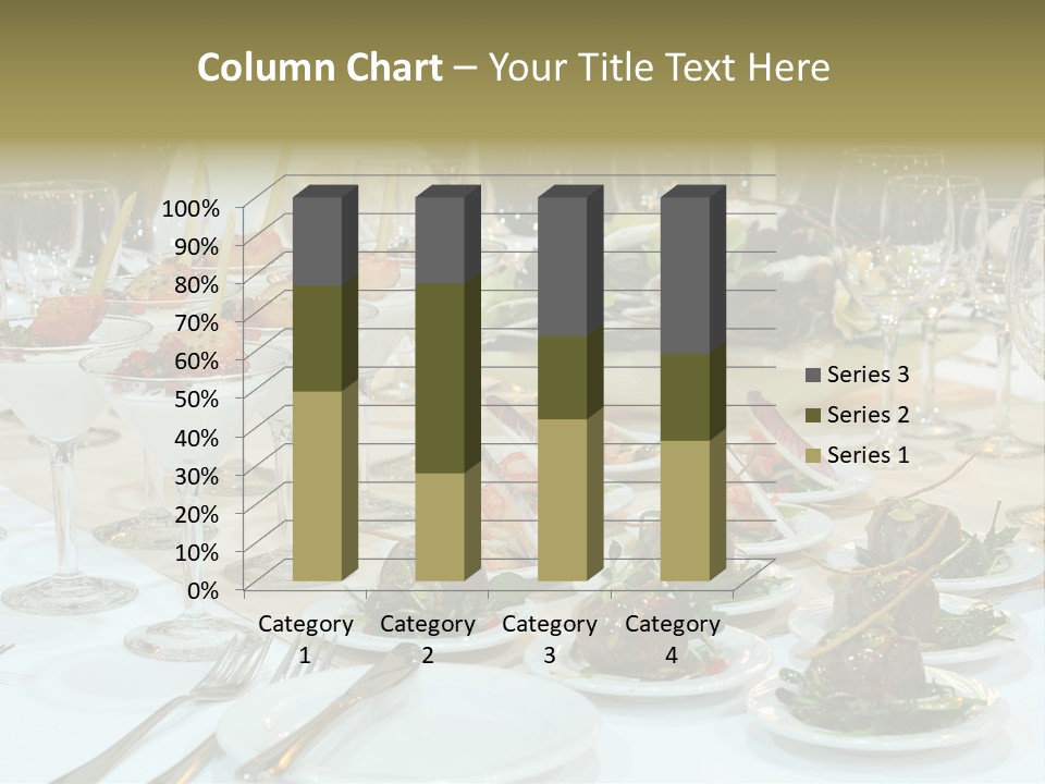 A Table Topped With Plates Of Food And Wine Glasses PowerPoint Template
