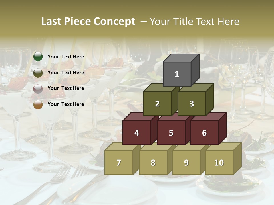 A Table Topped With Plates Of Food And Wine Glasses PowerPoint Template