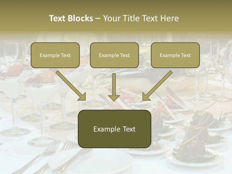 A Table Topped With Plates Of Food And Wine Glasses PowerPoint Template