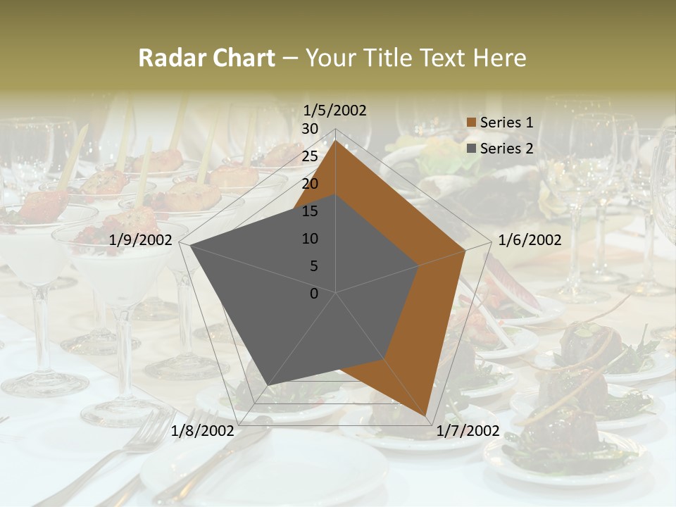 A Table Topped With Plates Of Food And Wine Glasses PowerPoint Template