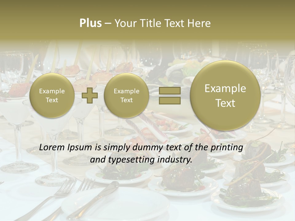 A Table Topped With Plates Of Food And Wine Glasses PowerPoint Template