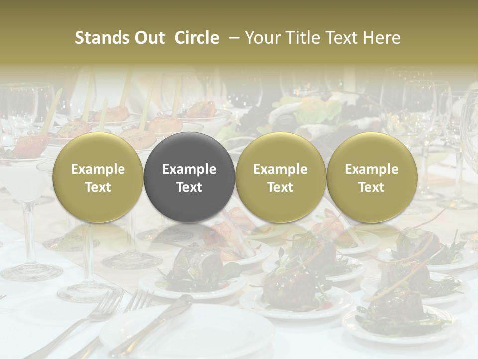 A Table Topped With Plates Of Food And Wine Glasses PowerPoint Template