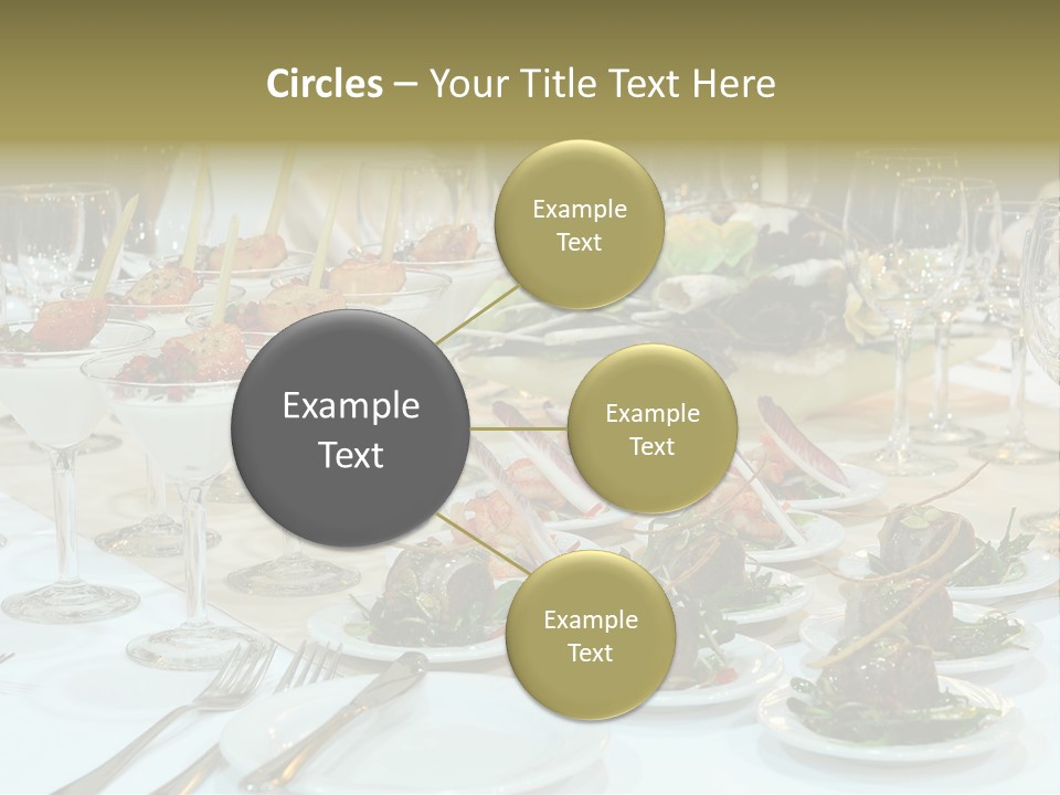 A Table Topped With Plates Of Food And Wine Glasses PowerPoint Template