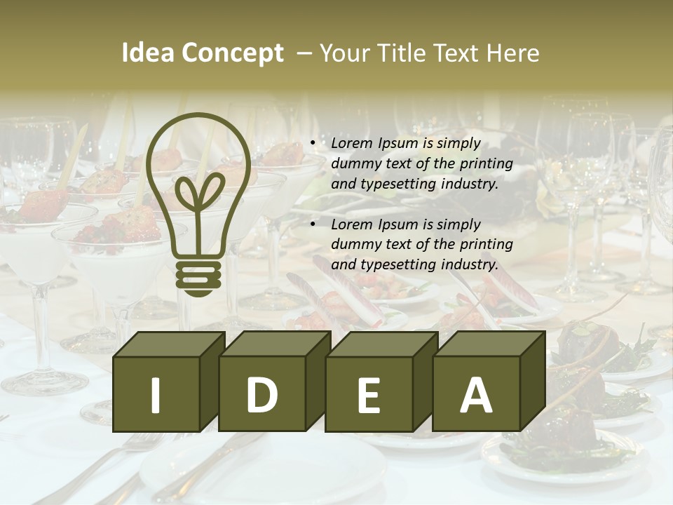 A Table Topped With Plates Of Food And Wine Glasses PowerPoint Template