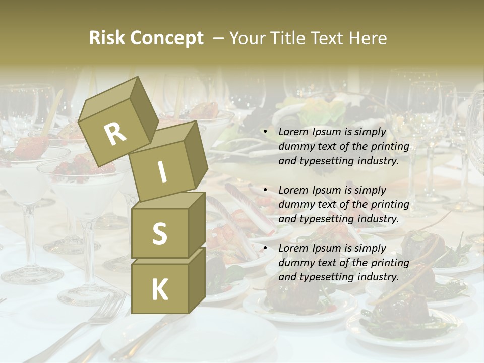 A Table Topped With Plates Of Food And Wine Glasses PowerPoint Template