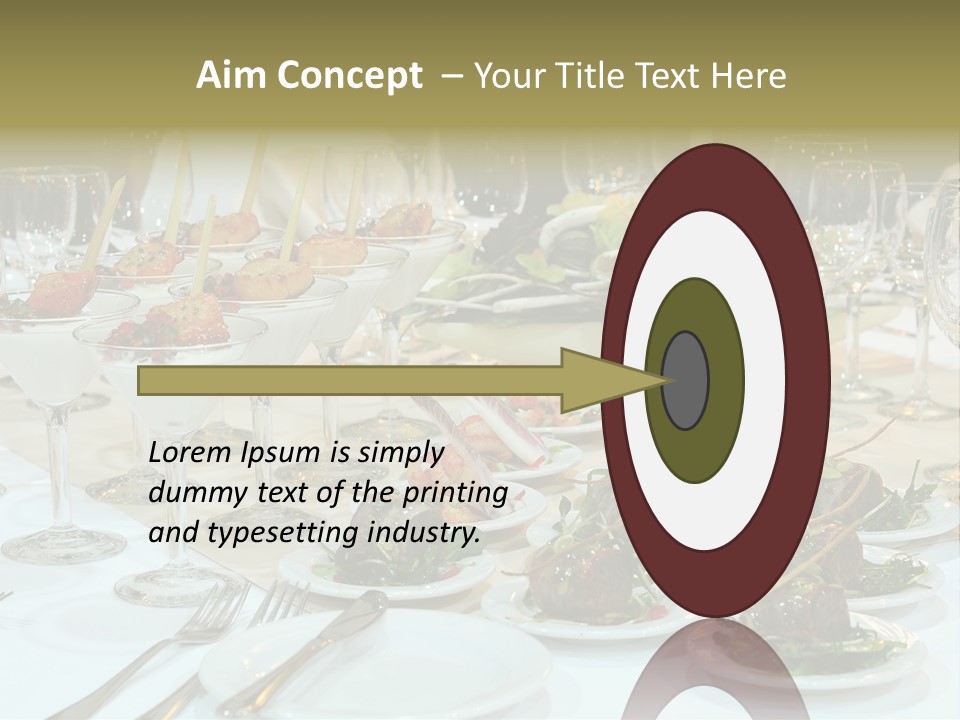 A Table Topped With Plates Of Food And Wine Glasses PowerPoint Template