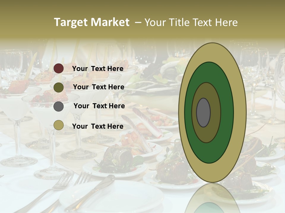 A Table Topped With Plates Of Food And Wine Glasses PowerPoint Template