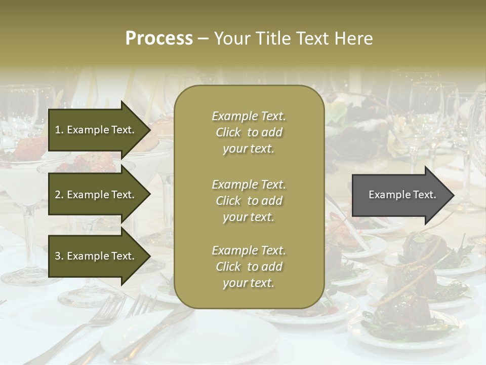 A Table Topped With Plates Of Food And Wine Glasses PowerPoint Template