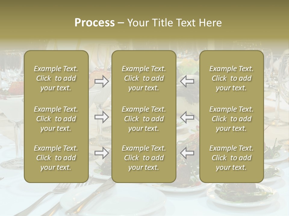 A Table Topped With Plates Of Food And Wine Glasses PowerPoint Template