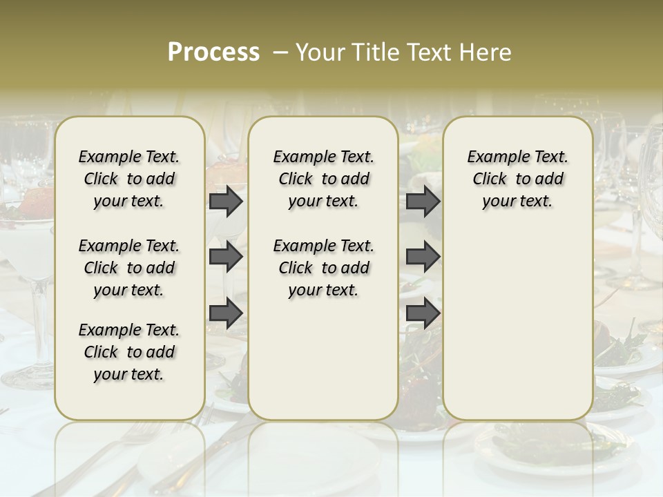 A Table Topped With Plates Of Food And Wine Glasses PowerPoint Template