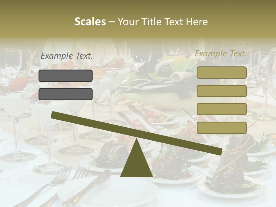 A Table Topped With Plates Of Food And Wine Glasses PowerPoint Template