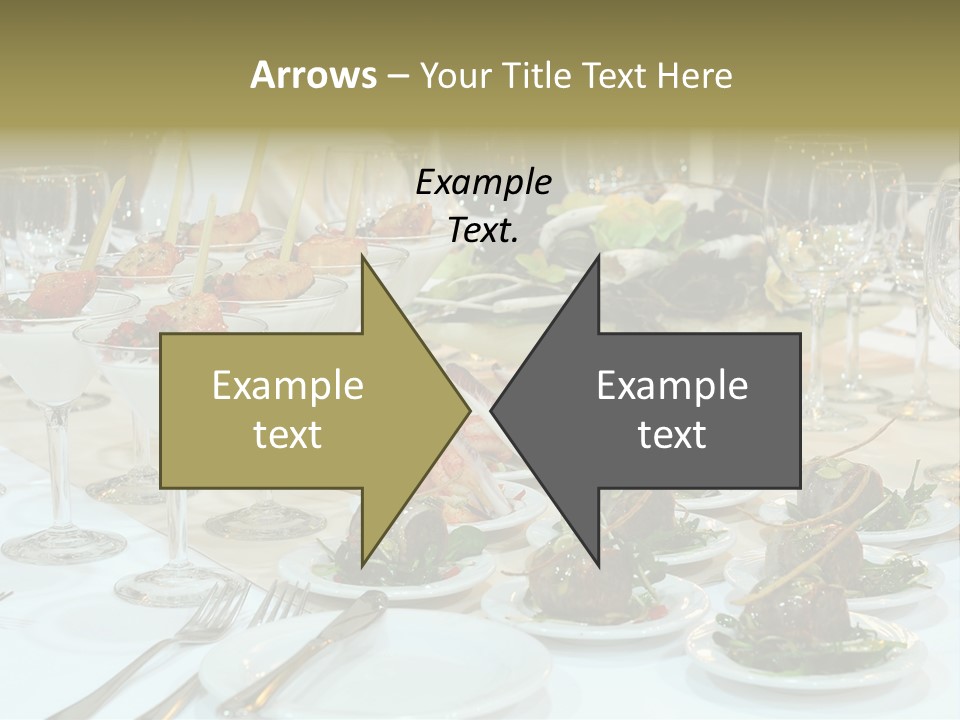 A Table Topped With Plates Of Food And Wine Glasses PowerPoint Template