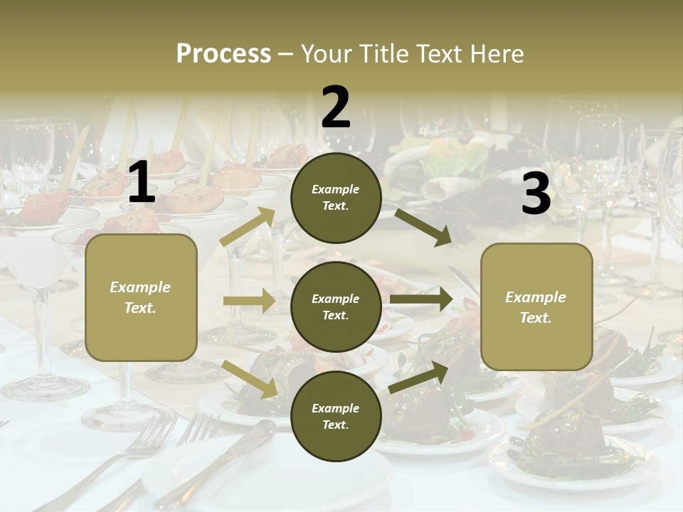 A Table Topped With Plates Of Food And Wine Glasses PowerPoint Template