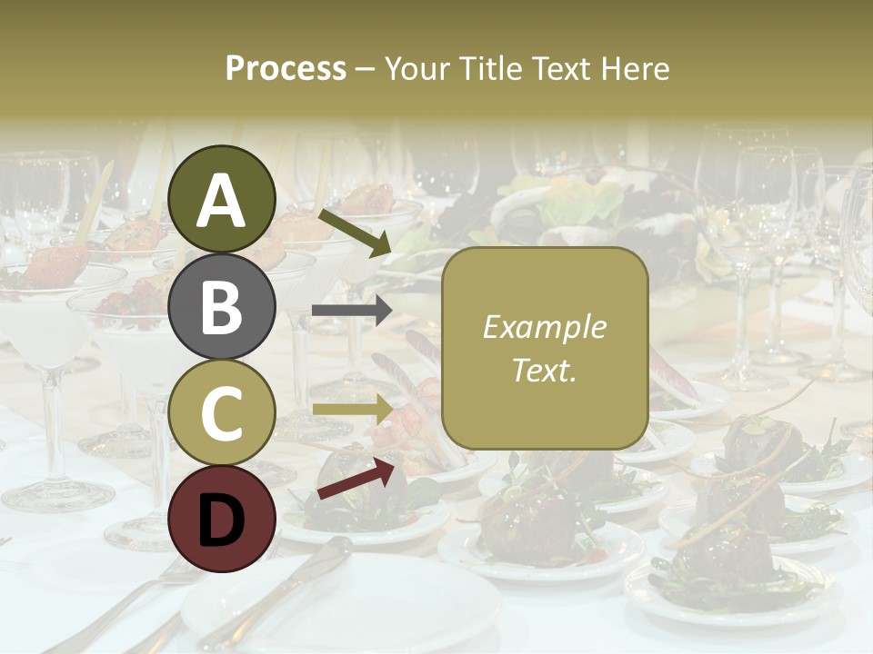 A Table Topped With Plates Of Food And Wine Glasses PowerPoint Template
