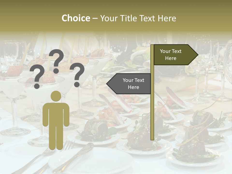 A Table Topped With Plates Of Food And Wine Glasses PowerPoint Template