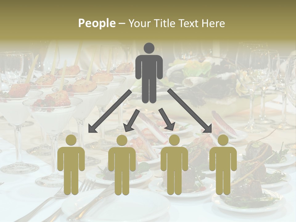 A Table Topped With Plates Of Food And Wine Glasses PowerPoint Template