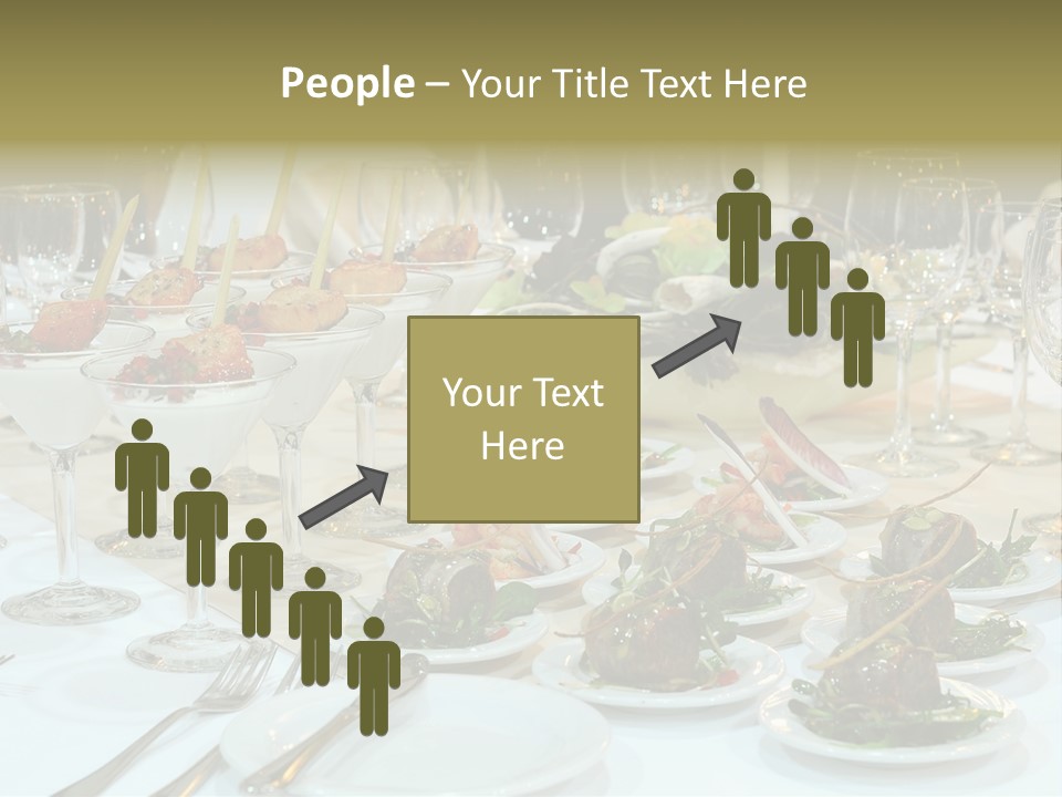 A Table Topped With Plates Of Food And Wine Glasses PowerPoint Template