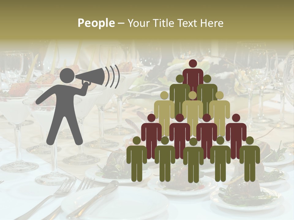 A Table Topped With Plates Of Food And Wine Glasses PowerPoint Template