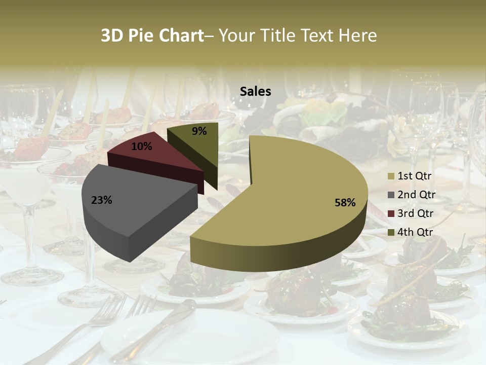 A Table Topped With Plates Of Food And Wine Glasses PowerPoint Template
