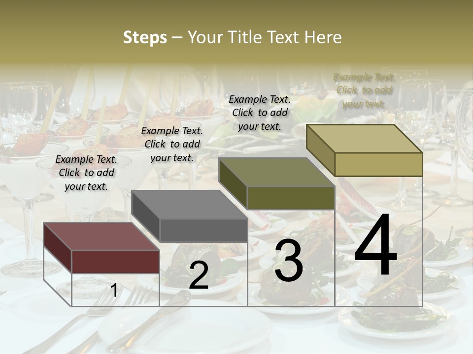 A Table Topped With Plates Of Food And Wine Glasses PowerPoint Template