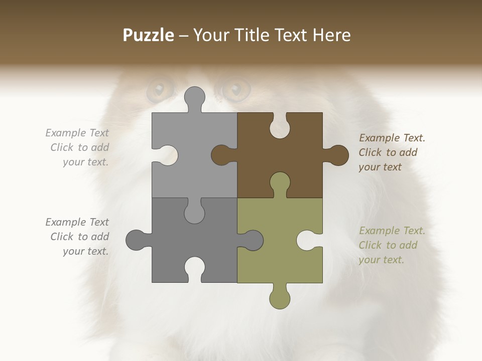 A Brown And White Cat Sitting On Top Of A Table PowerPoint Template