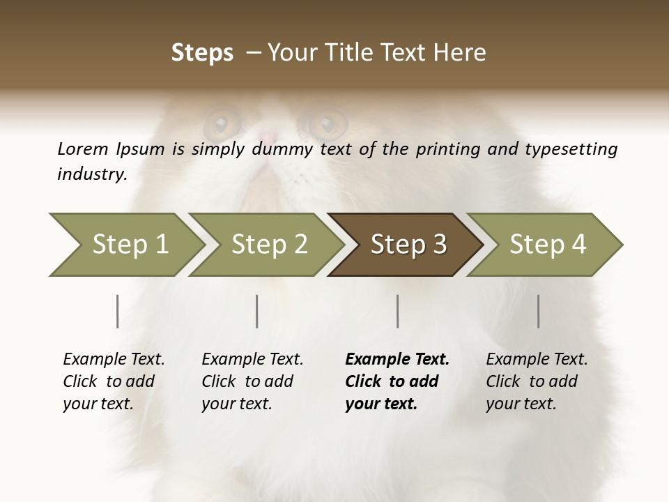A Brown And White Cat Sitting On Top Of A Table PowerPoint Template