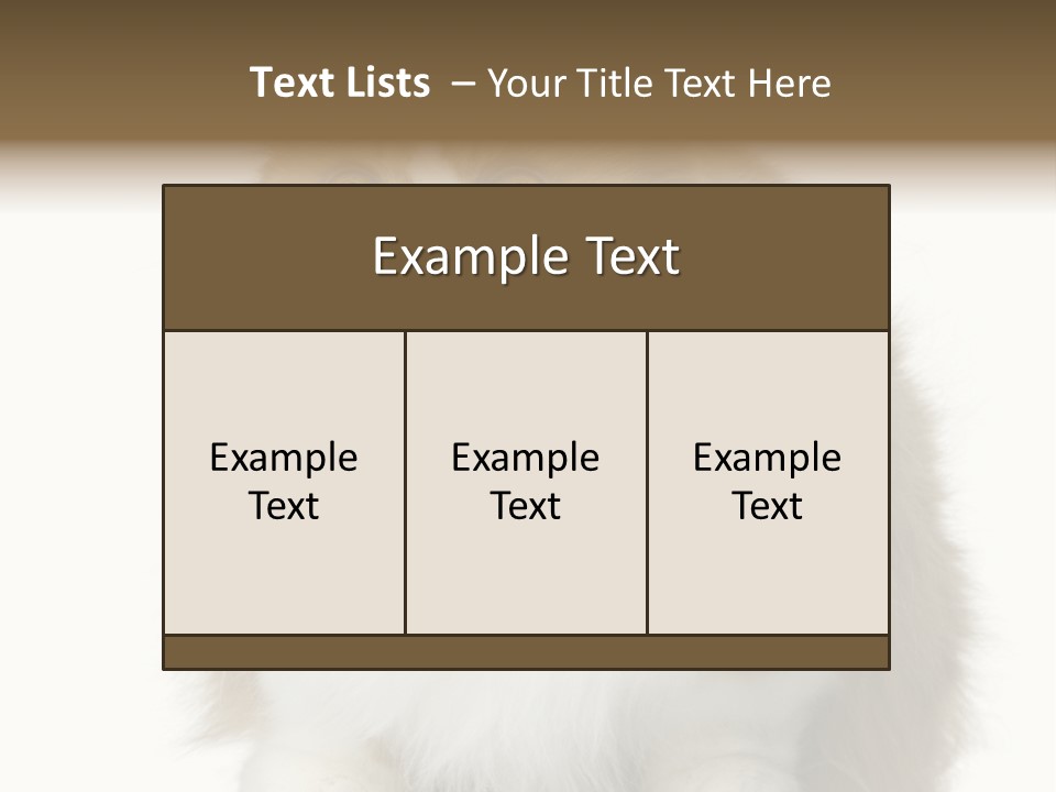 A Brown And White Cat Sitting On Top Of A Table PowerPoint Template