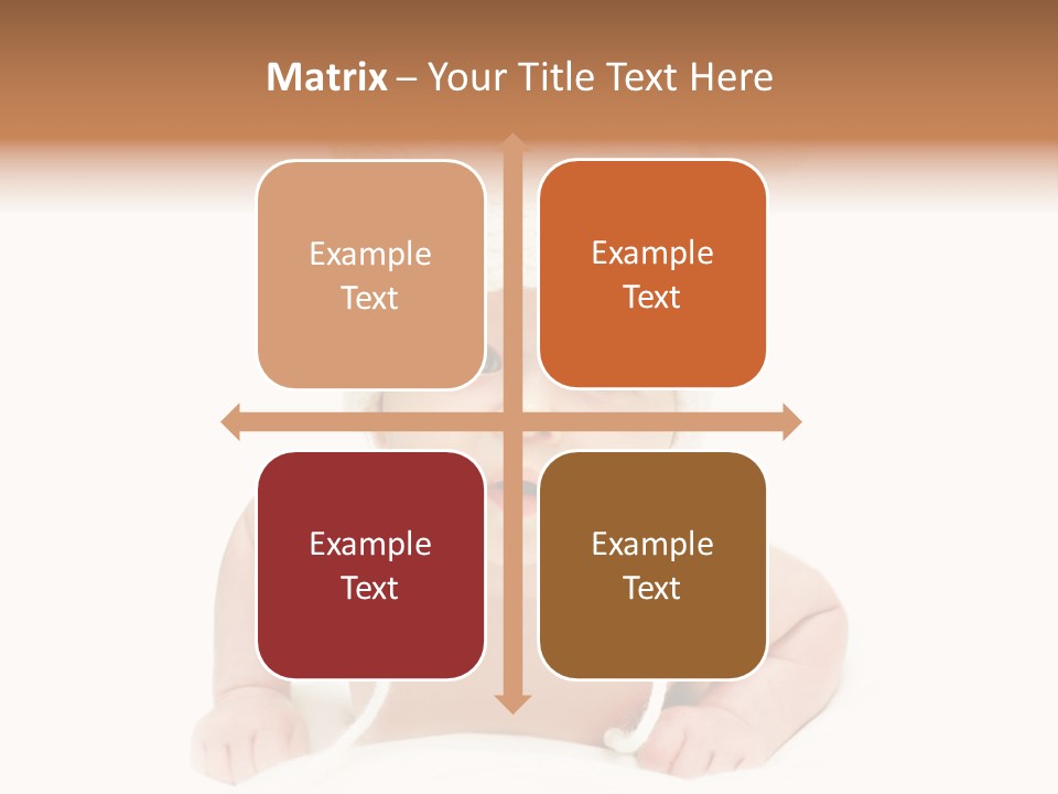 A Baby Wearing A White Knitted Hat PowerPoint Template