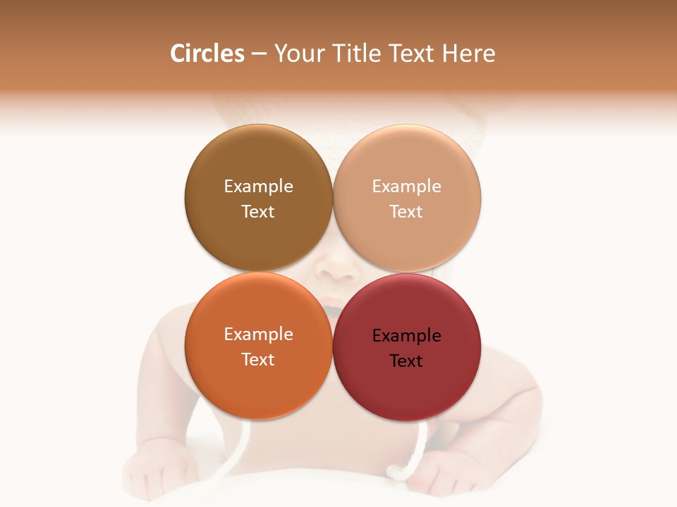 A Baby Wearing A White Knitted Hat PowerPoint Template