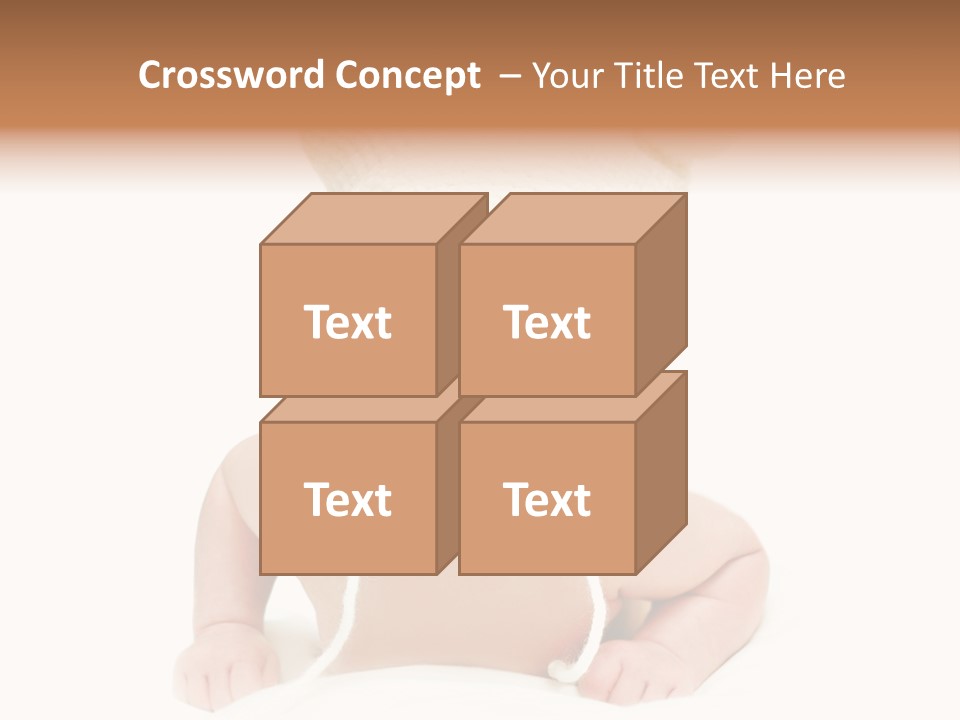 A Baby Wearing A White Knitted Hat PowerPoint Template