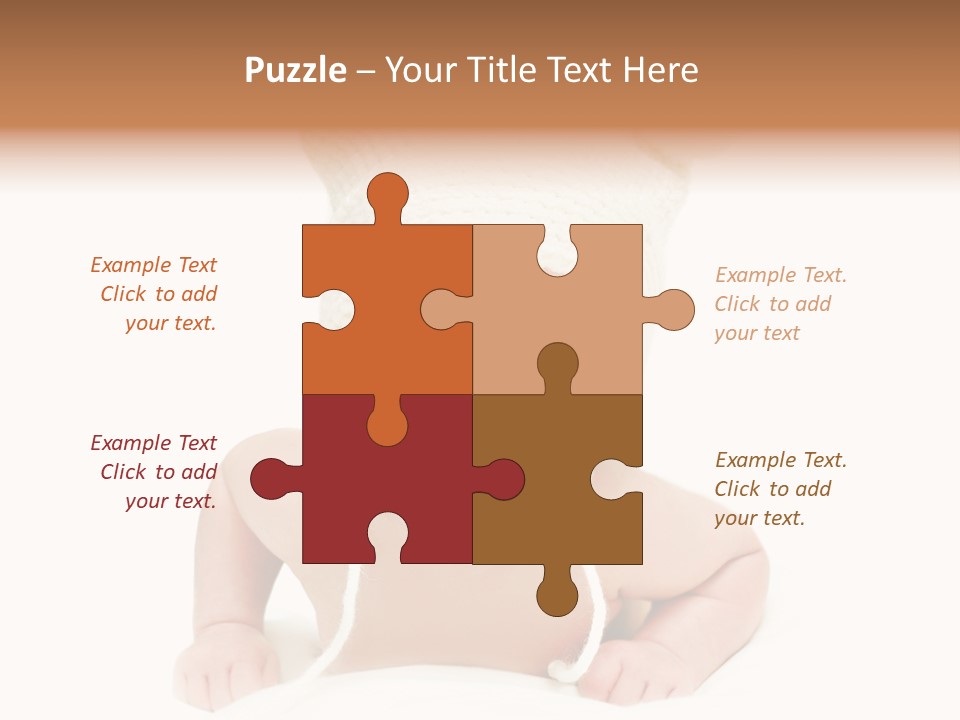 A Baby Wearing A White Knitted Hat PowerPoint Template