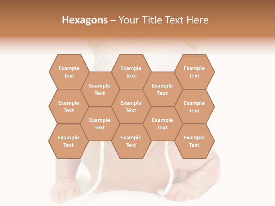 A Baby Wearing A White Knitted Hat PowerPoint Template