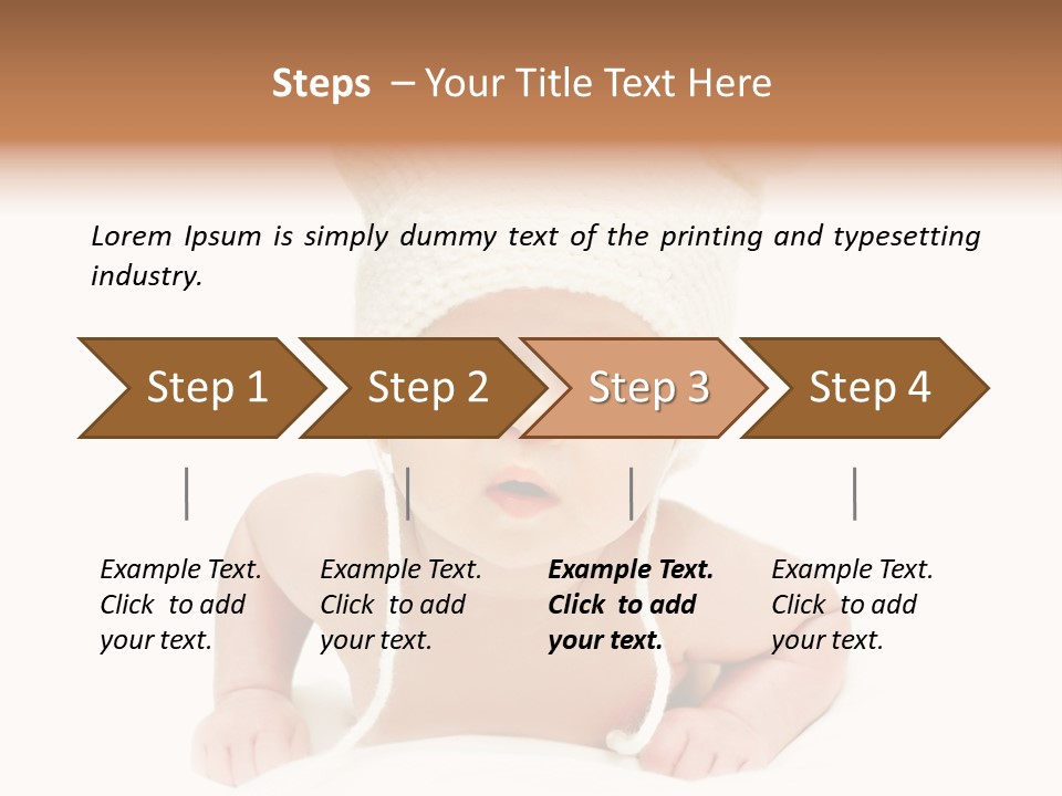 A Baby Wearing A White Knitted Hat PowerPoint Template
