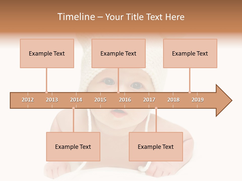 A Baby Wearing A White Knitted Hat PowerPoint Template