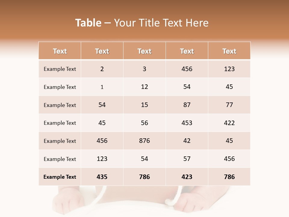 A Baby Wearing A White Knitted Hat PowerPoint Template