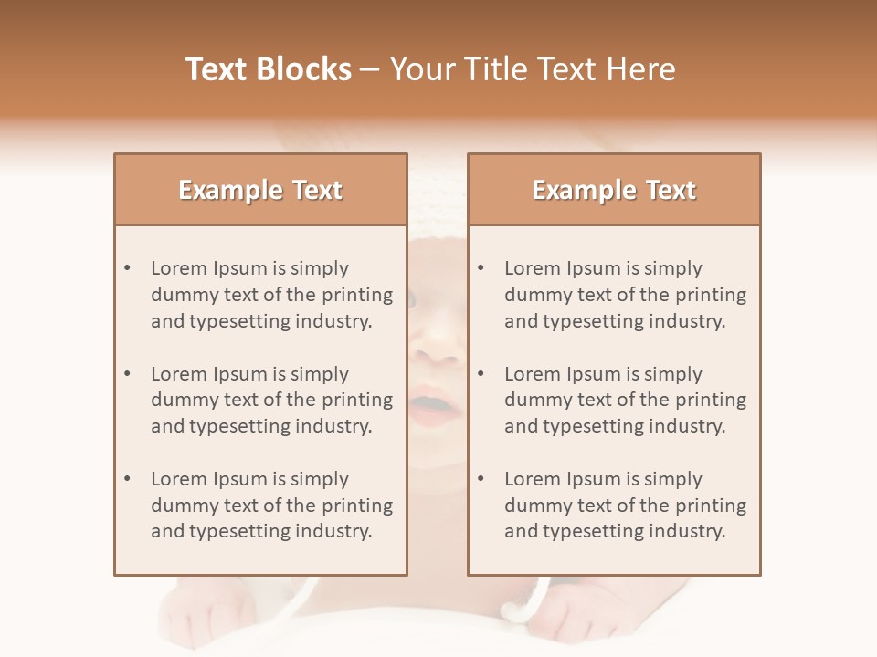 A Baby Wearing A White Knitted Hat PowerPoint Template