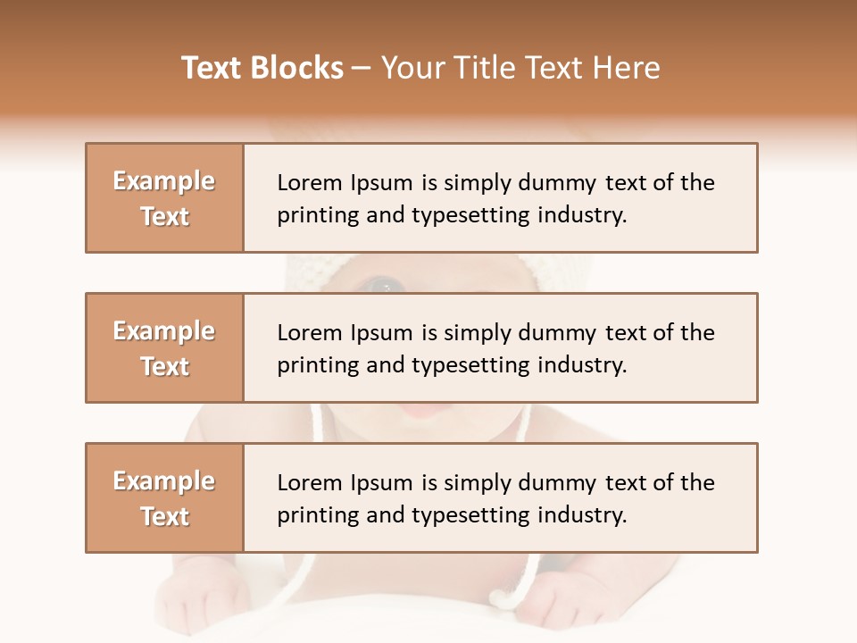 A Baby Wearing A White Knitted Hat PowerPoint Template