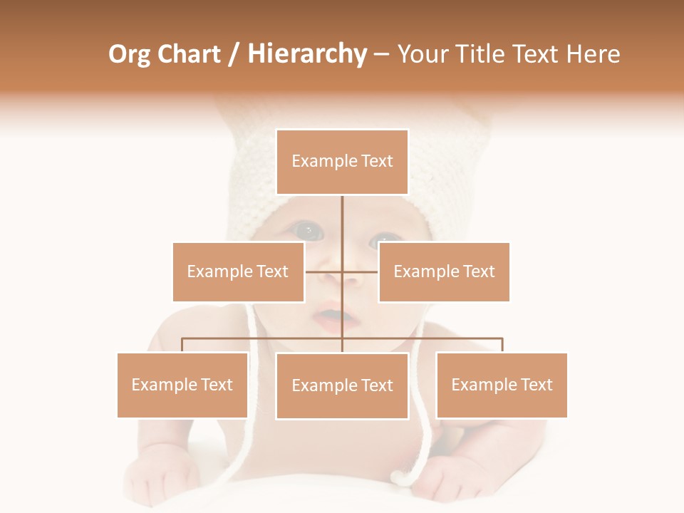 A Baby Wearing A White Knitted Hat PowerPoint Template