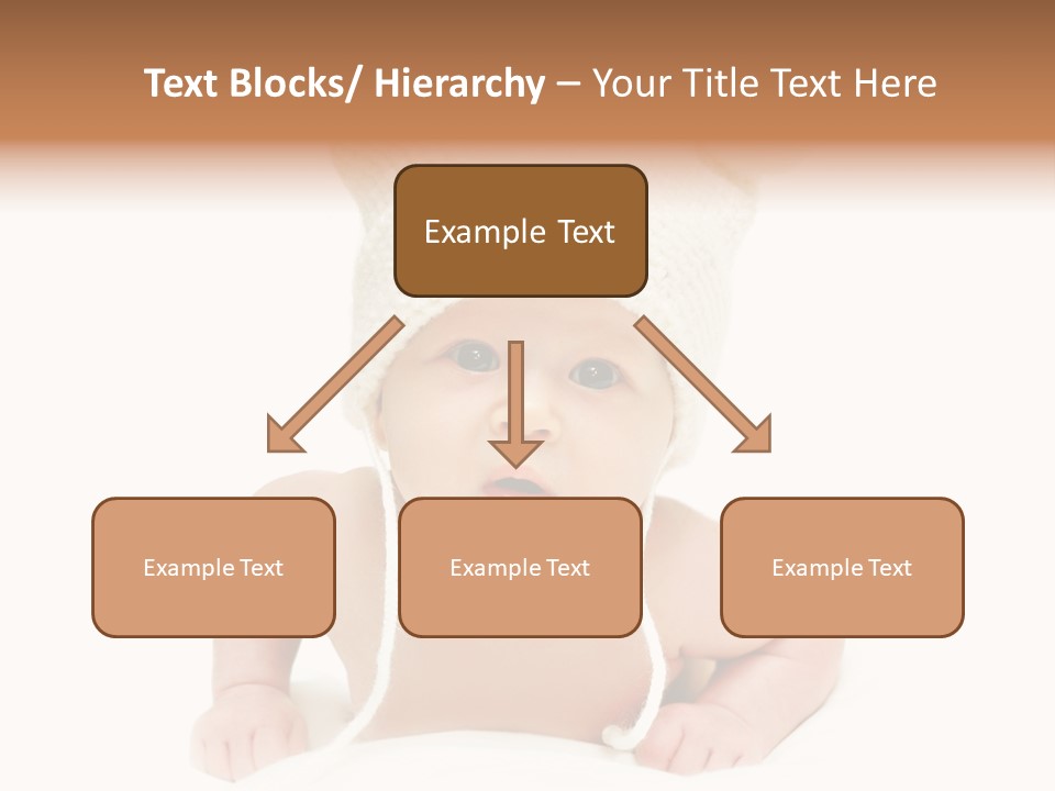 A Baby Wearing A White Knitted Hat PowerPoint Template