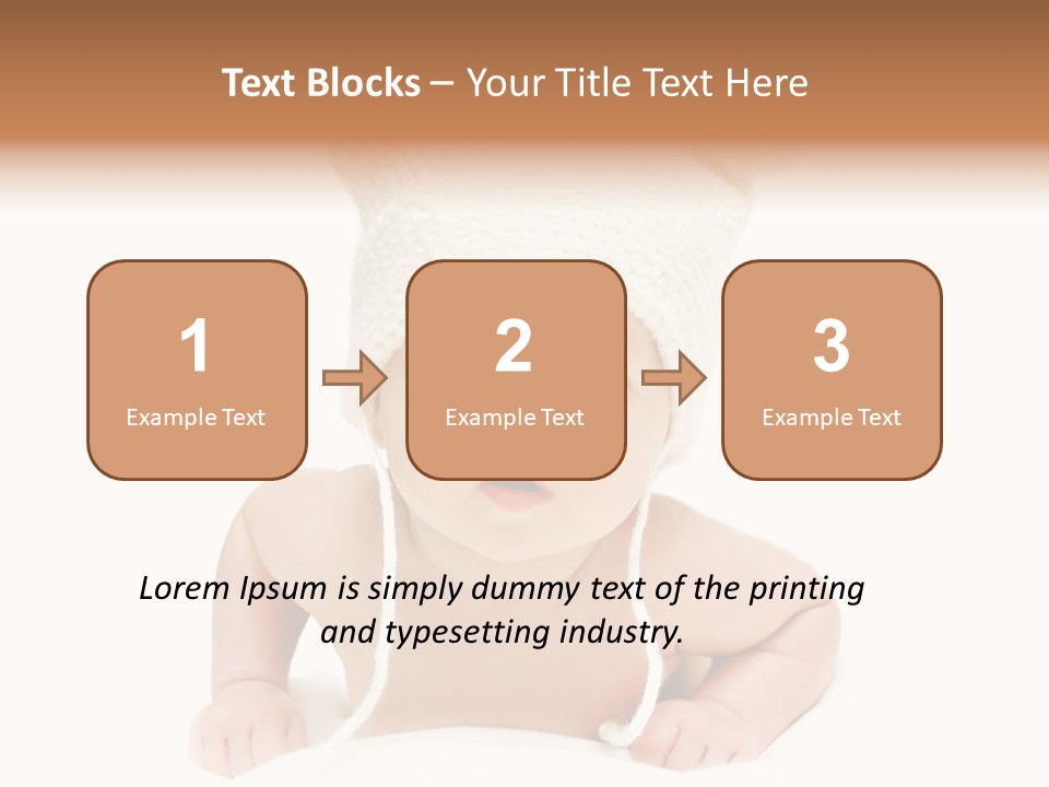 A Baby Wearing A White Knitted Hat PowerPoint Template
