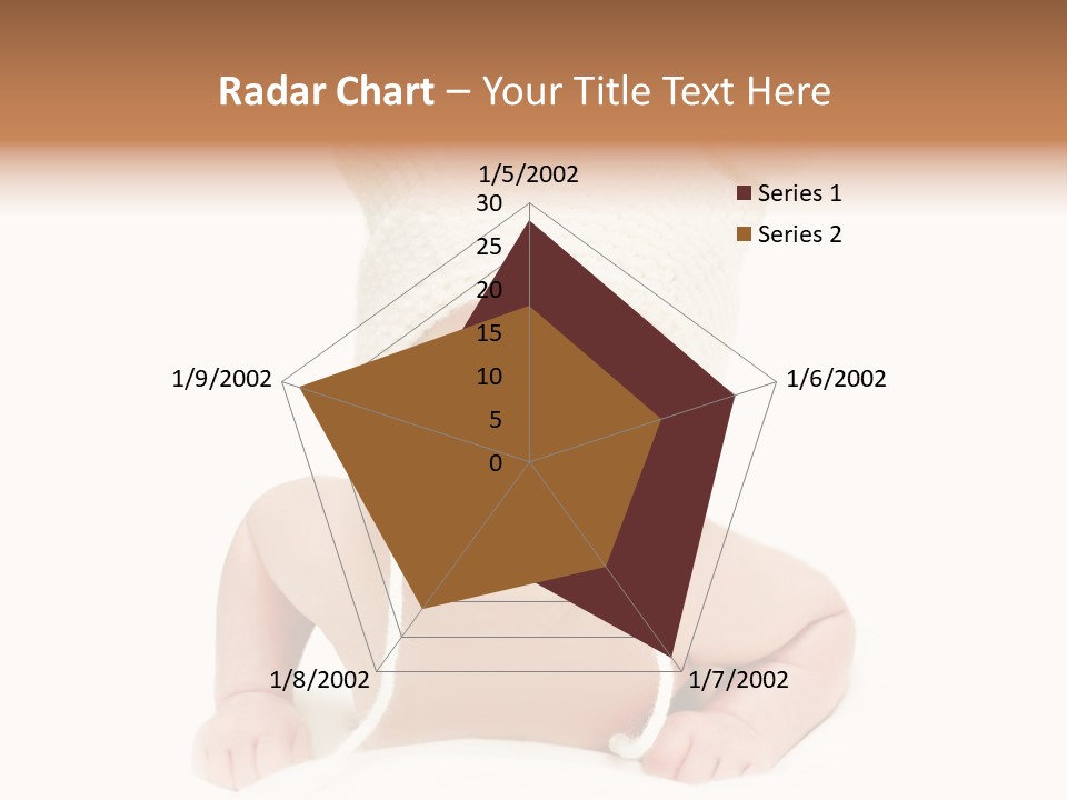 A Baby Wearing A White Knitted Hat PowerPoint Template