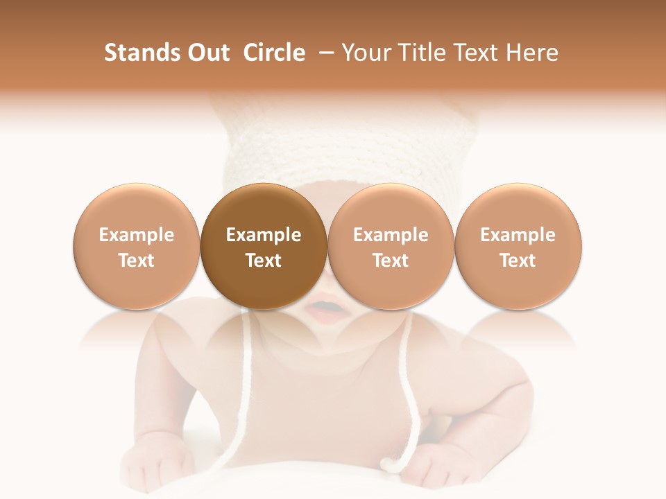 A Baby Wearing A White Knitted Hat PowerPoint Template